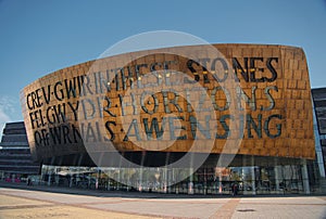 The Wales Millennium Centre / Canolfan Mileniwm Cymru in Cardiff Bay, Cardiff, Wales, UK