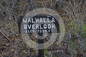 Walhalla Overlook Sign