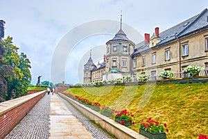 Walk along bastions of Jasna Gora monastery in Czestochowa, Poland