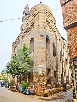 The corner of Amir Qijmas al-Ishaqi Mosque, Cairo, Egypt