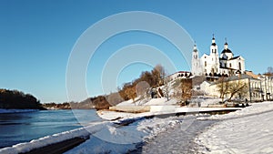 Walk along the embankment of the river Western Dvina