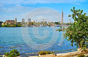 Walk along the Nile river, Cairo, Egypt