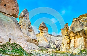 Walk among the ancient rocks of Pigeon Valley, Cappadocia, Turkey
