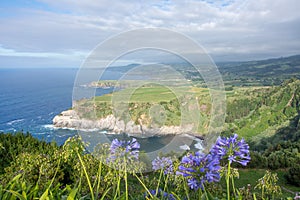 Walk on the Azores archipelago. Discovery of the island of Sao Miguel, Azores