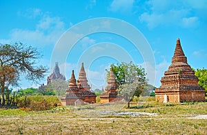 Walk among Bagan shrines, Myanmar