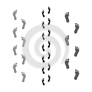 Walk Bare Foot Print Footprint Footstep Silhouette Illustration