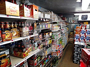 Walk-in beer cooler cave