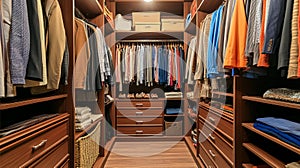 Walk-In Closet Interior Design, Wardrobe Organization, Luxury Home