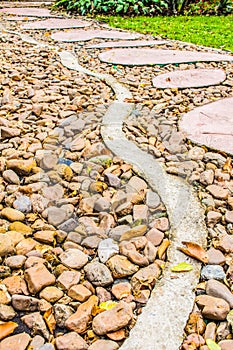Walk the cobbled garden