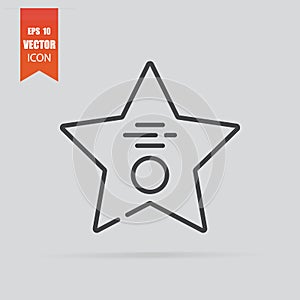 Walk of fame icon in flat style isolated on grey background