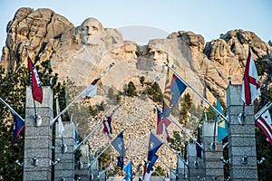 Walk of Flags entry at Mount Rushmore photo