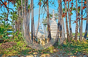 In garden of Bagaya Monastery, Ava, Myanmar