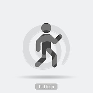 Walk icon, Black vector is type EPS10