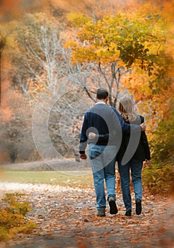 Walk in the Leaves photo