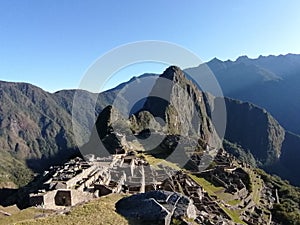 Walk at Machu Picchu ruins - one of the New Seven Wonders of the World