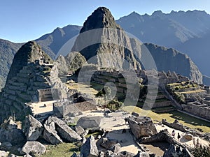 Walk at Machu Picchu ruins - one of the New Seven Wonders of the World