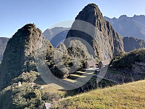 Walk at Machu Picchu ruins - one of the New Seven Wonders of the World