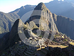 Walk at Machu Picchu ruins - one of the New Seven Wonders of the World