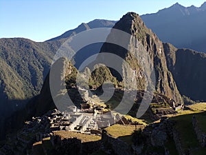 Walk at Machu Picchu ruins - one of the New Seven Wonders of the World