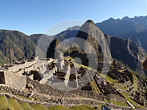 Walk at Machu Picchu ruins - one of the New Seven Wonders of the World