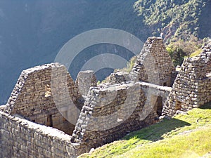 Walk at Machu Picchu ruins - one of the New Seven Wonders of the World