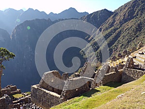 Walk at Machu Picchu ruins - one of the New Seven Wonders of the World