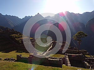 Walk at Machu Picchu ruins - one of the New Seven Wonders of the World