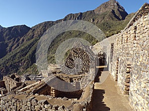 Walk at Machu Picchu ruins - one of the New Seven Wonders of the World