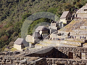 Walk at Machu Picchu ruins - one of the New Seven Wonders of the World