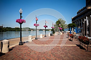 Walk path along the Potomac River, just outside the Swedish Embassy, Georgetown, Washington DC photo