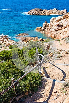 Walk path to the sea in Costa Paradiso