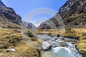 Walk to approach the lagoon Llaca