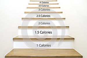 Walk up the stairs for burning calories.