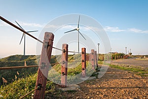 Walk way to power generation wind turbine