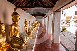 Walk way in Wat Phra Borommathat Chaiya Worawihan