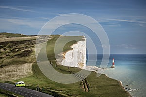 Walkers at the Birling gap