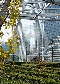 Walkie Talkie Building at 20 Fenchurch Street, photographed from the Garden at 120 Fenchurch Street.