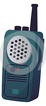 Walkie talkie cartoon icon. Radio transiver. Communication device