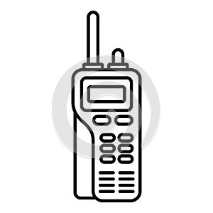 Walkie talkie channel icon, outline style