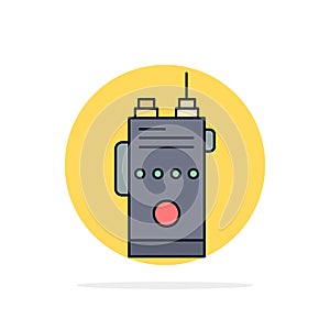 walkie, talkie, communication, radio, camping Flat Color Icon Vector