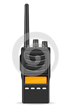 Walkie-talkie communication radio vector illustration