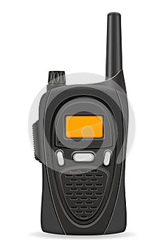 Walkie-talkie communication radio vector illustration