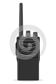 Walkie-talkie communication radio vector illustration photo