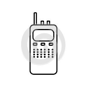 Walkie talkie, communication radio. Vector Illustration for printing, backgrounds, covers, packaging, greeting cards, posters,