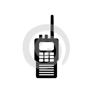 Walkie talkie icon isolated on white background. Portable radio transmitter icon