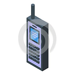 Walkie talkie icon isometric vector. Communication device