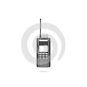 Walkie talkie icon with shadow