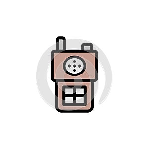 Walkie talkie icon. Simple color with outline vector elements of taxi service icons for ui and ux, website or mobile application