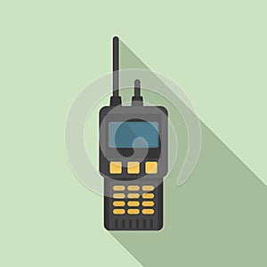 Walkie talkie radio icon, flat style