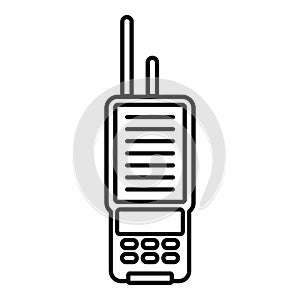 Walkie talkie transmitter icon, outline style